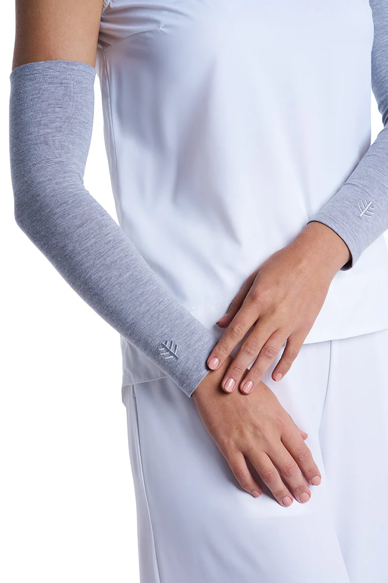 Women's Navagio Arm Sleeves | Grey Heather - Image 5