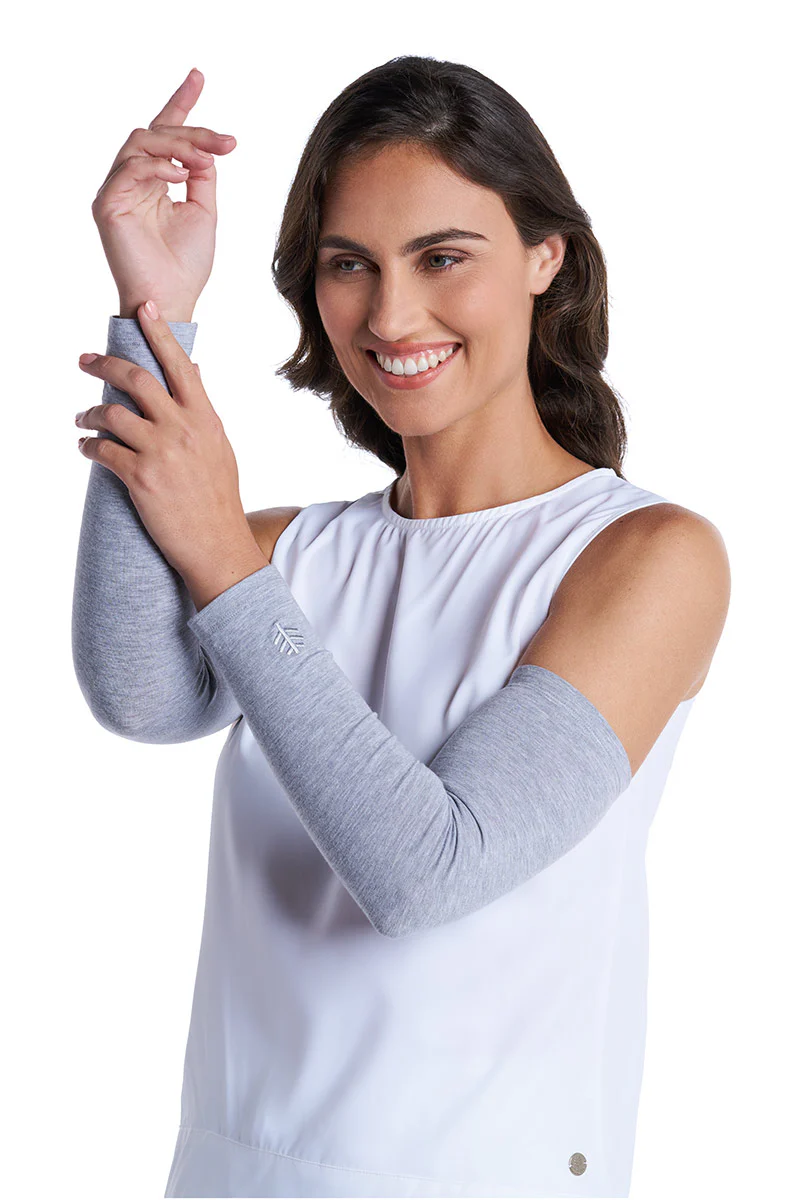 Women's Navagio Arm Sleeves | Grey Heather - Image 6