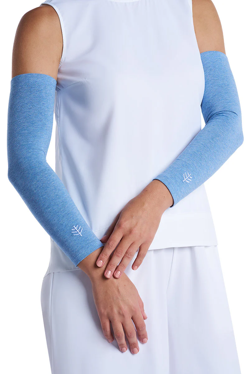 Women's Navagio Arm Sleeves | Light Blue Heather - Image 4