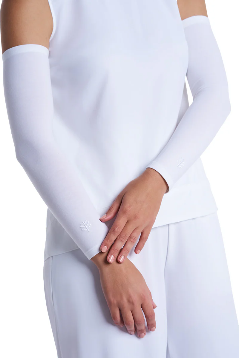 Women's Navagio Arm Sleeves | White - Image 5