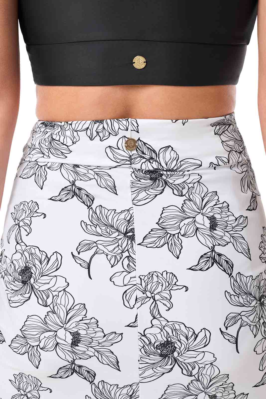 Womens North Bay Village Knot Cover-Up | White/Black Perfect Peony - Image 5