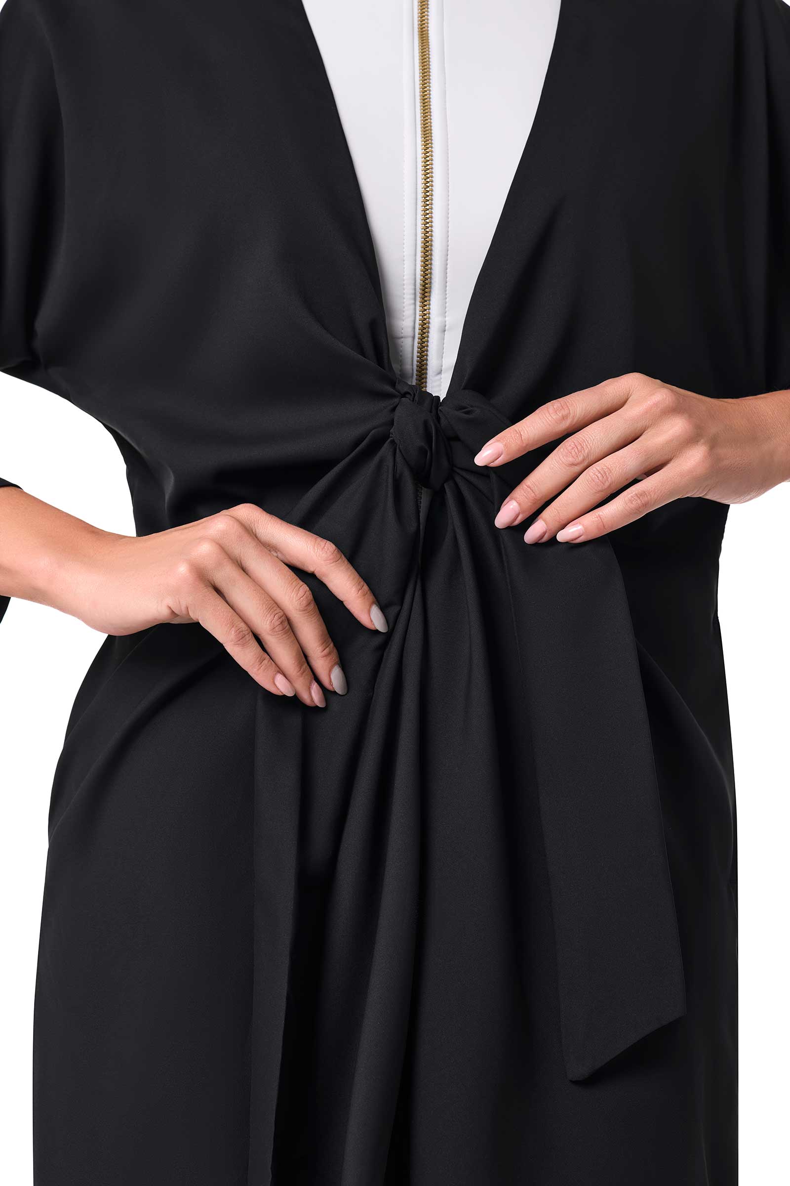 Women's Ocean Drive Cover-Up with Front Tie | Black - Image 6