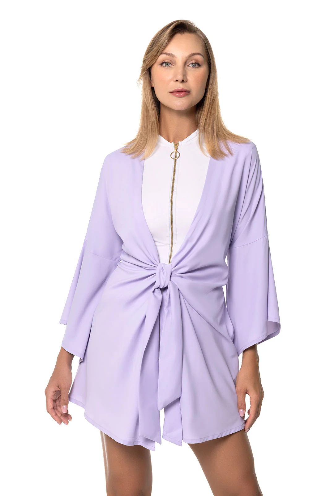 Women's Ocean Drive Cover-Up with Front Tie | Lavendula - Image 2