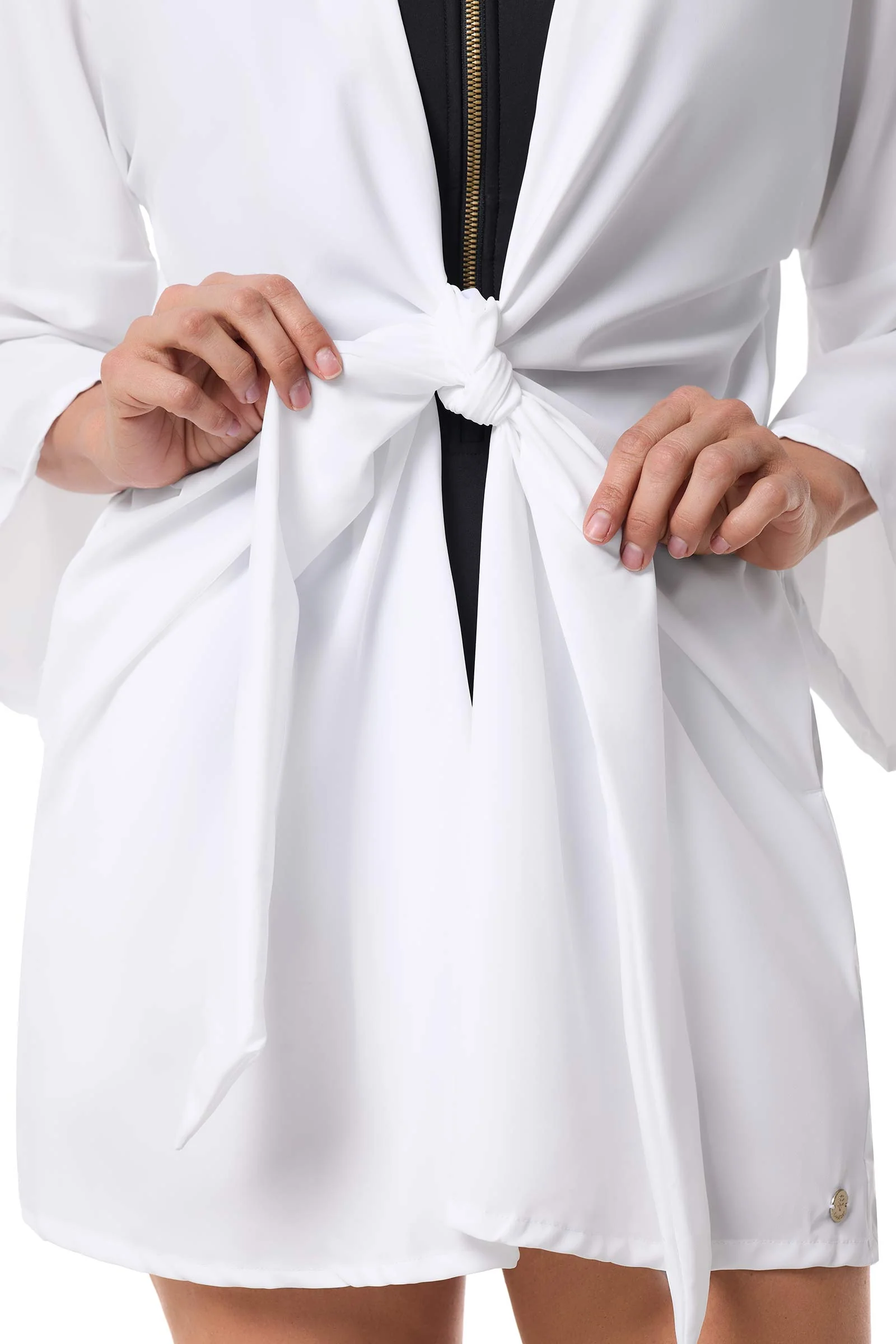 Women's Ocean Drive Cover-Up with Front Tie | White - Image 5