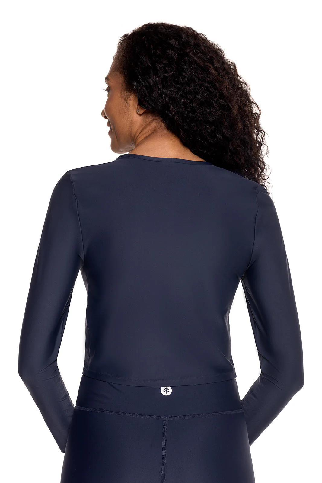 Women's Ocean Drive Cropped Rash Guard | Navy - Image 3