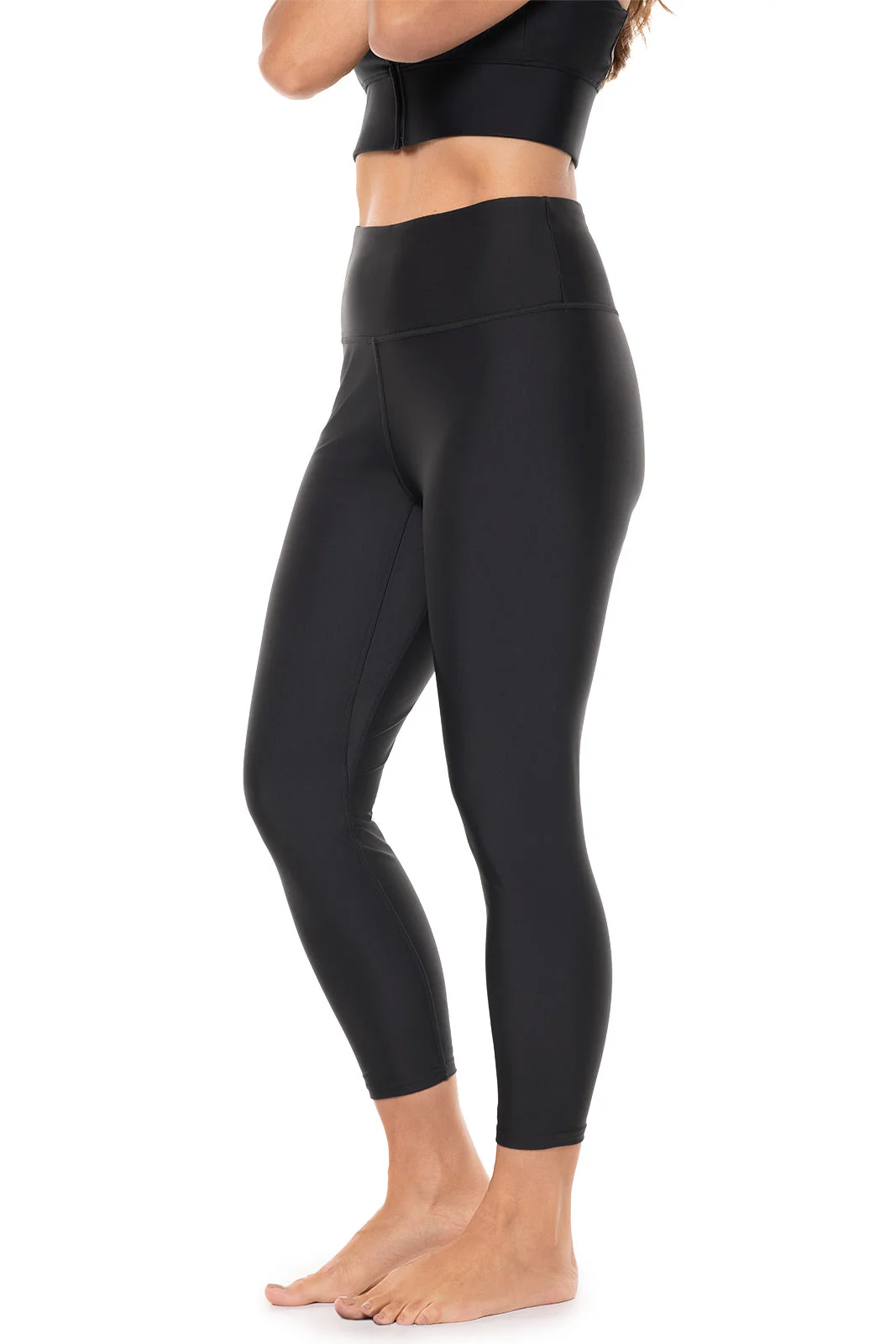 Women's Ocean Sculpt High Rise Swim Capri | Black - Image 6