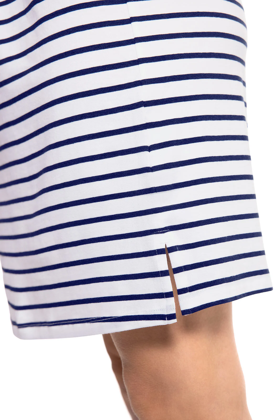 Women's Oceanside Tank Dress | White/Navy Stripe - Image 4
