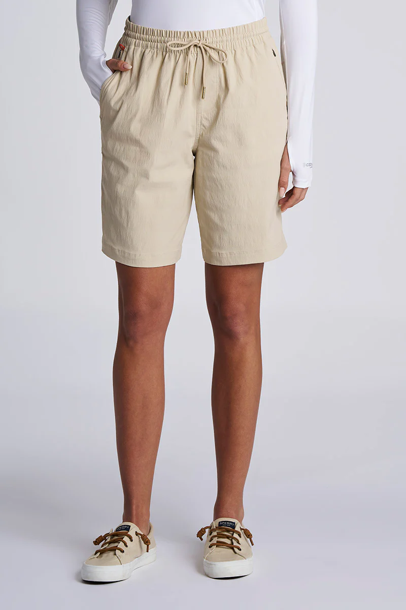 Women's Palm Island Fishing & Boating Shorts | Pale Khaki - Image 2
