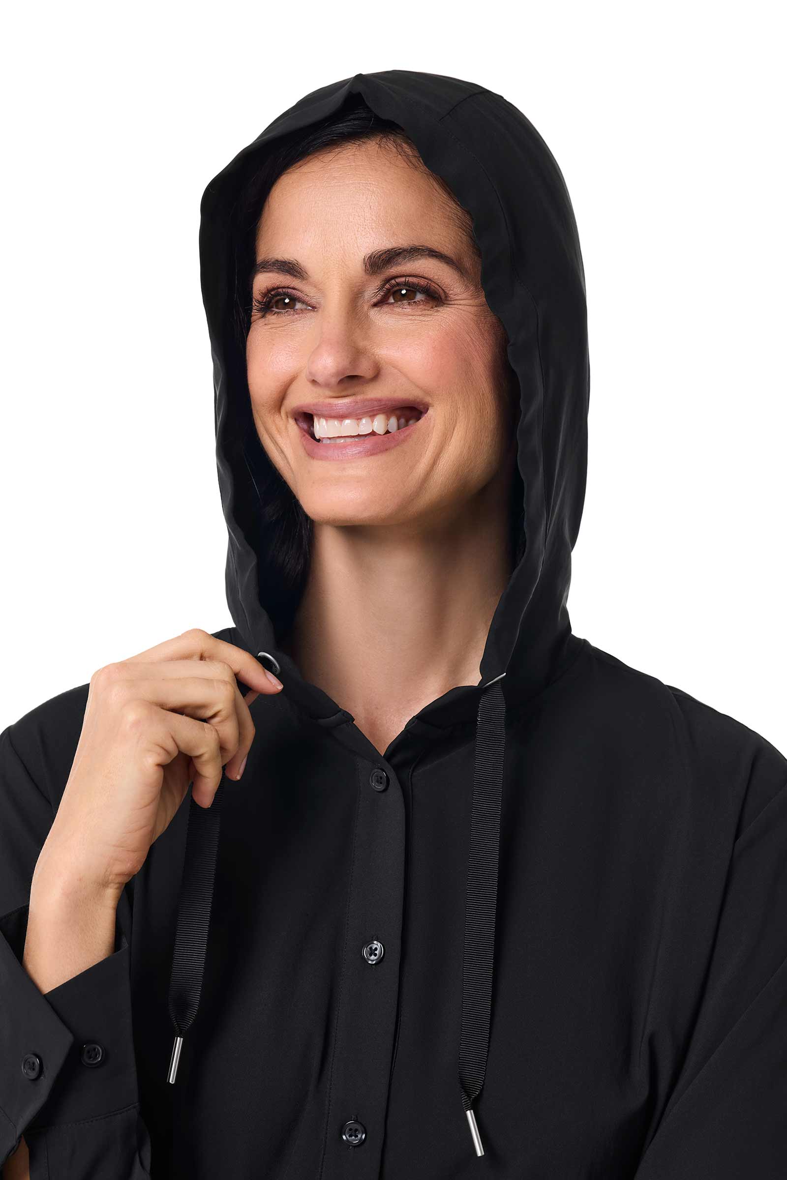 Women's Palma Aire Beach Long Sleeve Shirt | Black - Image 7