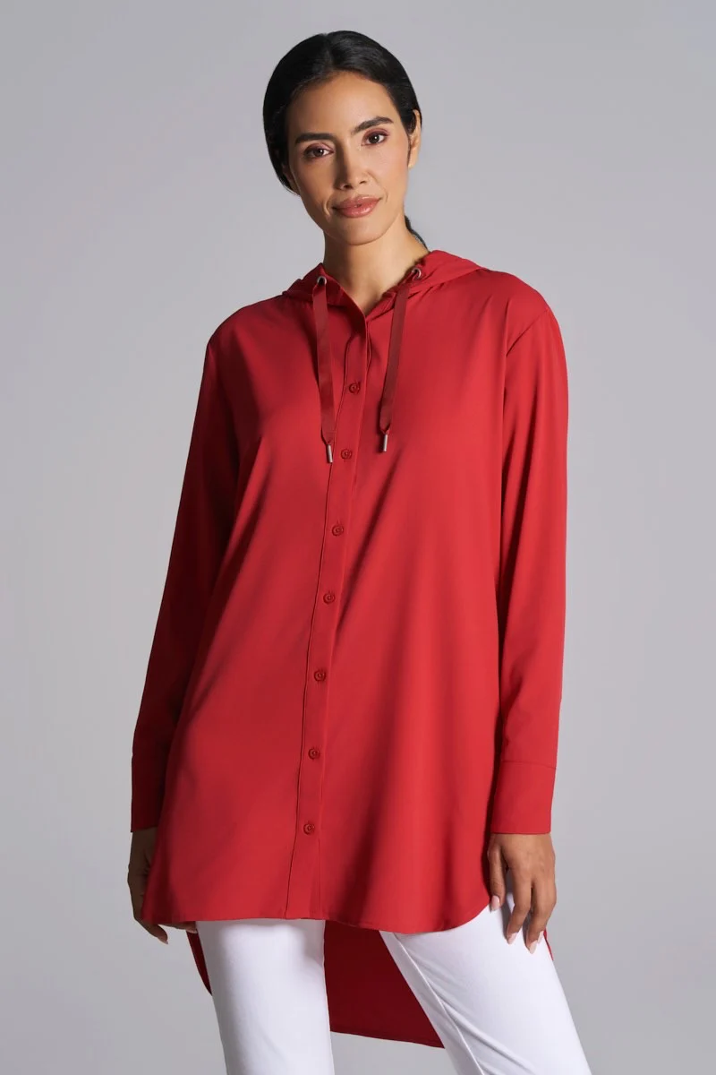Women's Palma Aire Beach Long Sleeve Shirt | Cherry - Image 2