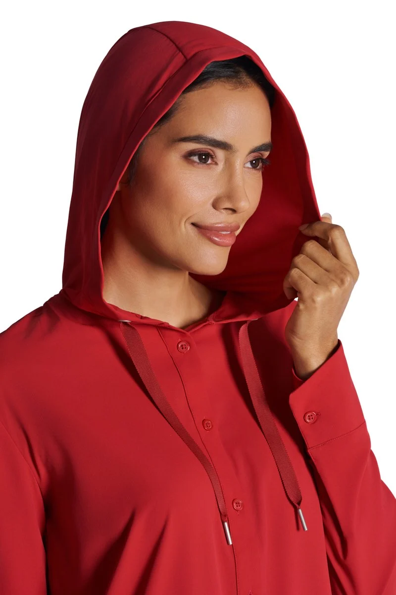 Women's Palma Aire Beach Long Sleeve Shirt | Cherry - Image 4