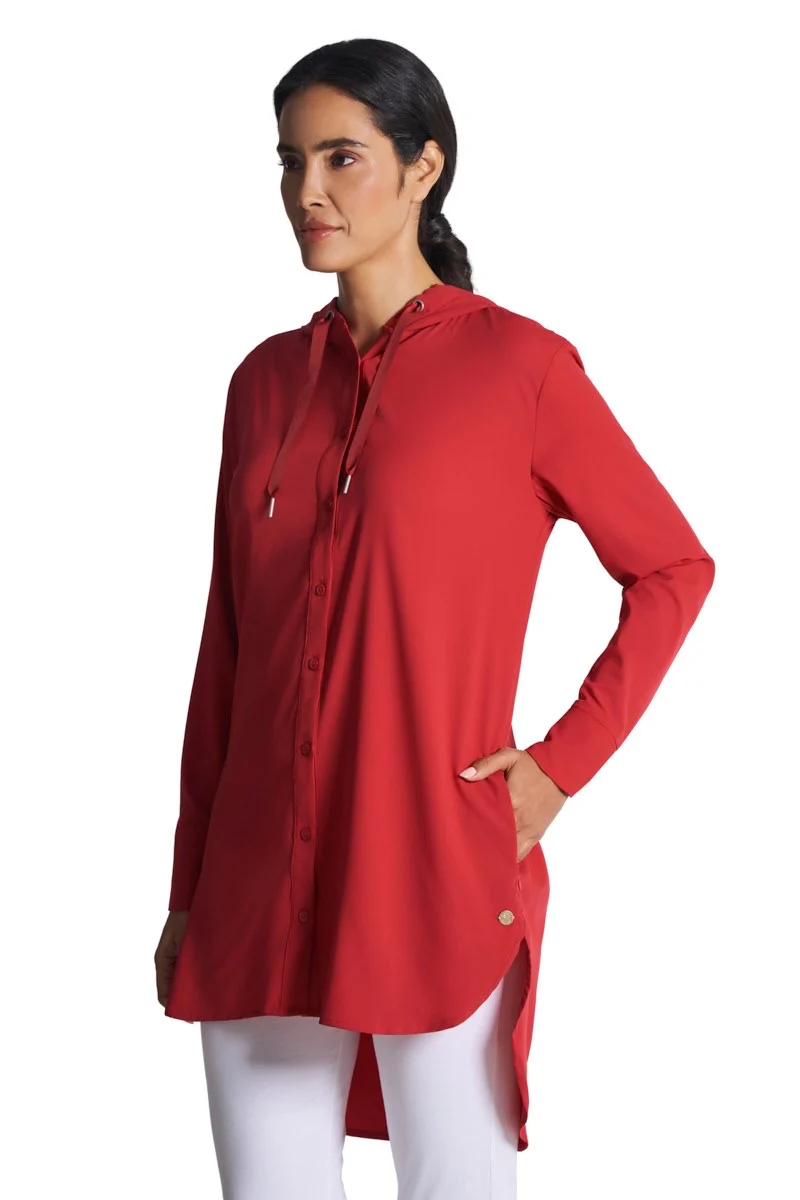 Women's Palma Aire Beach Long Sleeve Shirt | Cherry - Image 6