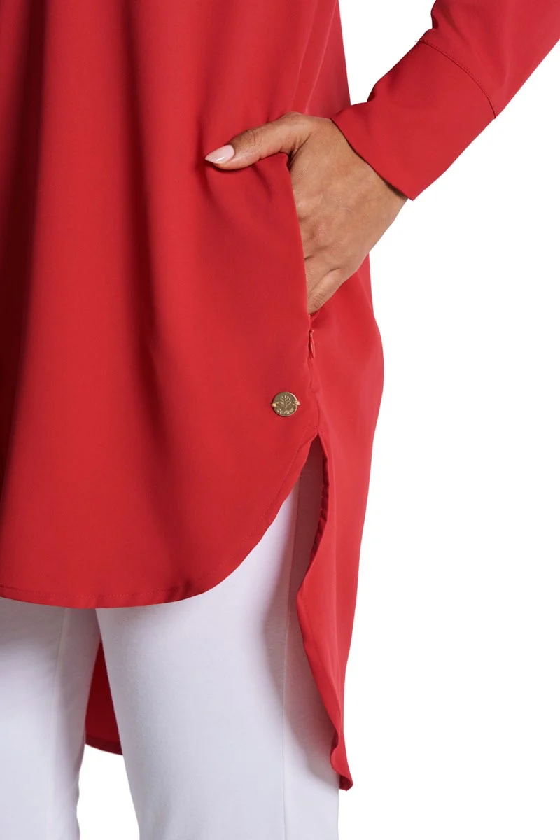 Women's Palma Aire Beach Long Sleeve Shirt | Cherry - Image 8