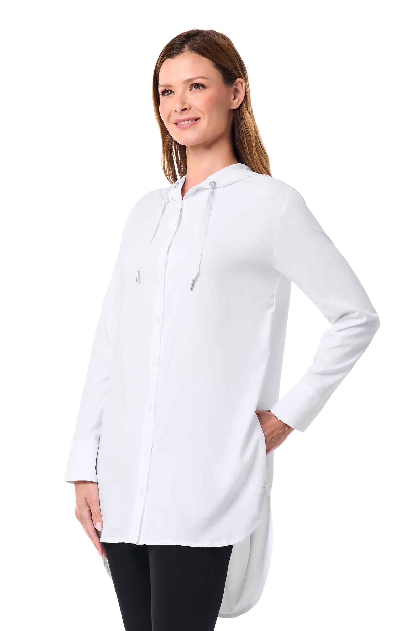 Women's Palma Aire Beach Long Sleeve Shirt | White - Image 3