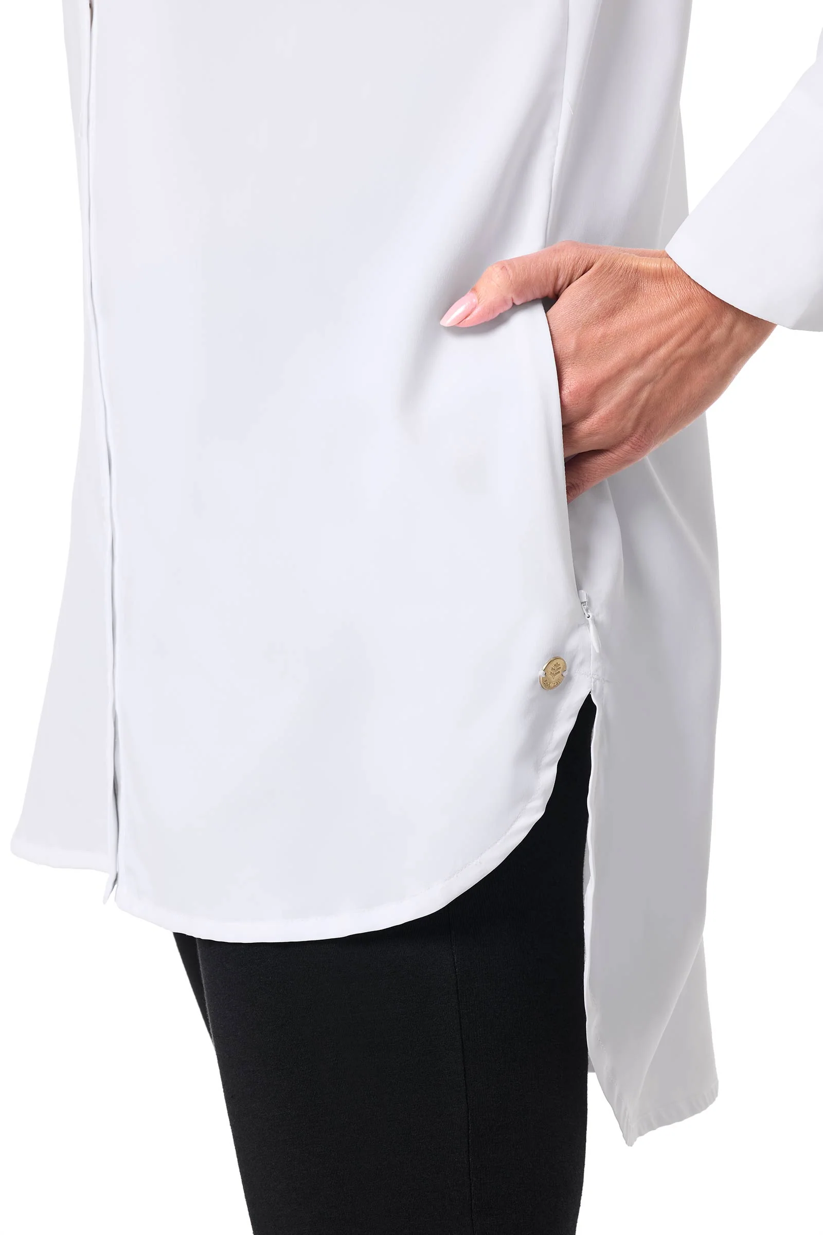 Women's Palma Aire Beach Long Sleeve Shirt | White - Image 5