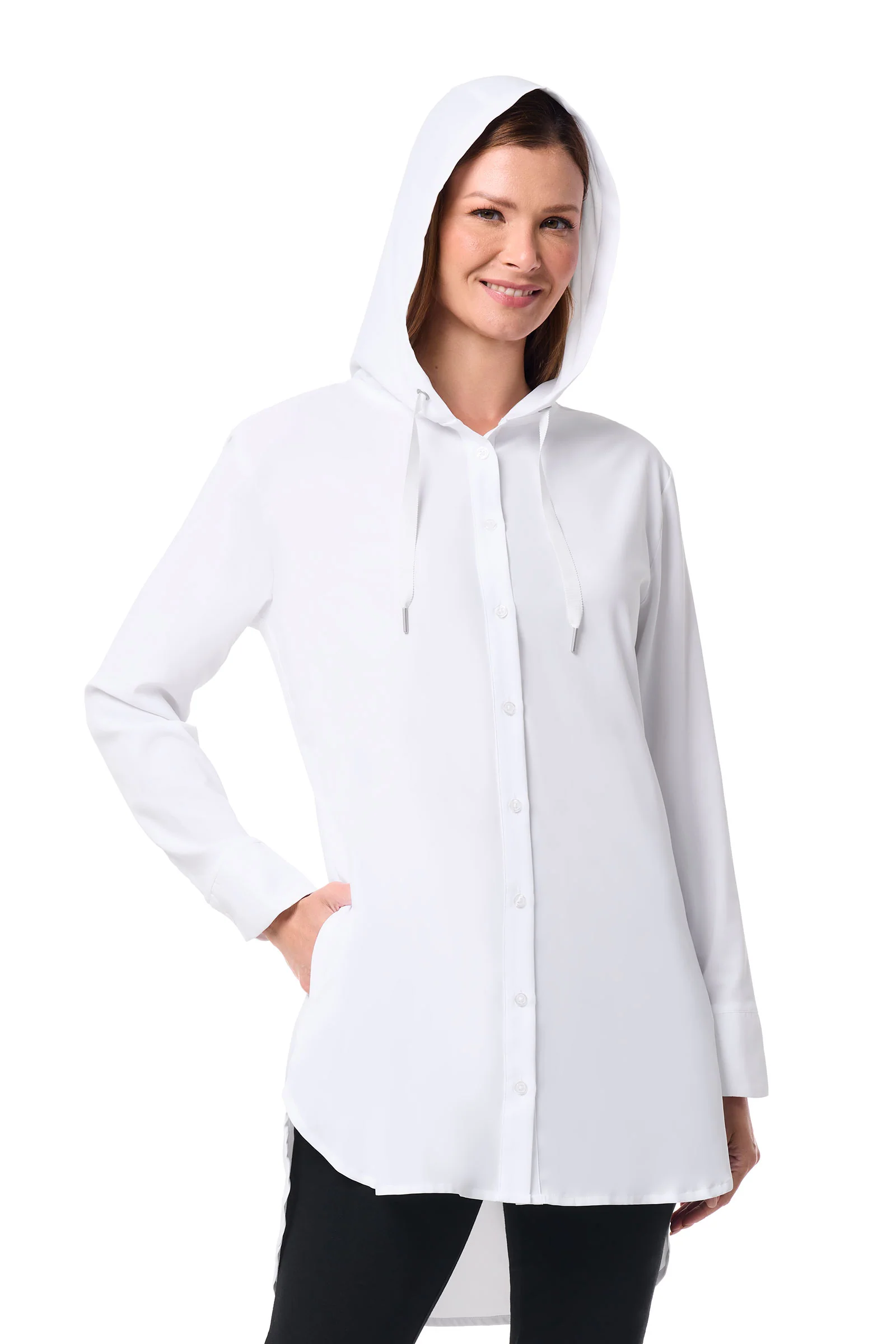 Women's Palma Aire Beach Long Sleeve Shirt | White - Image 7