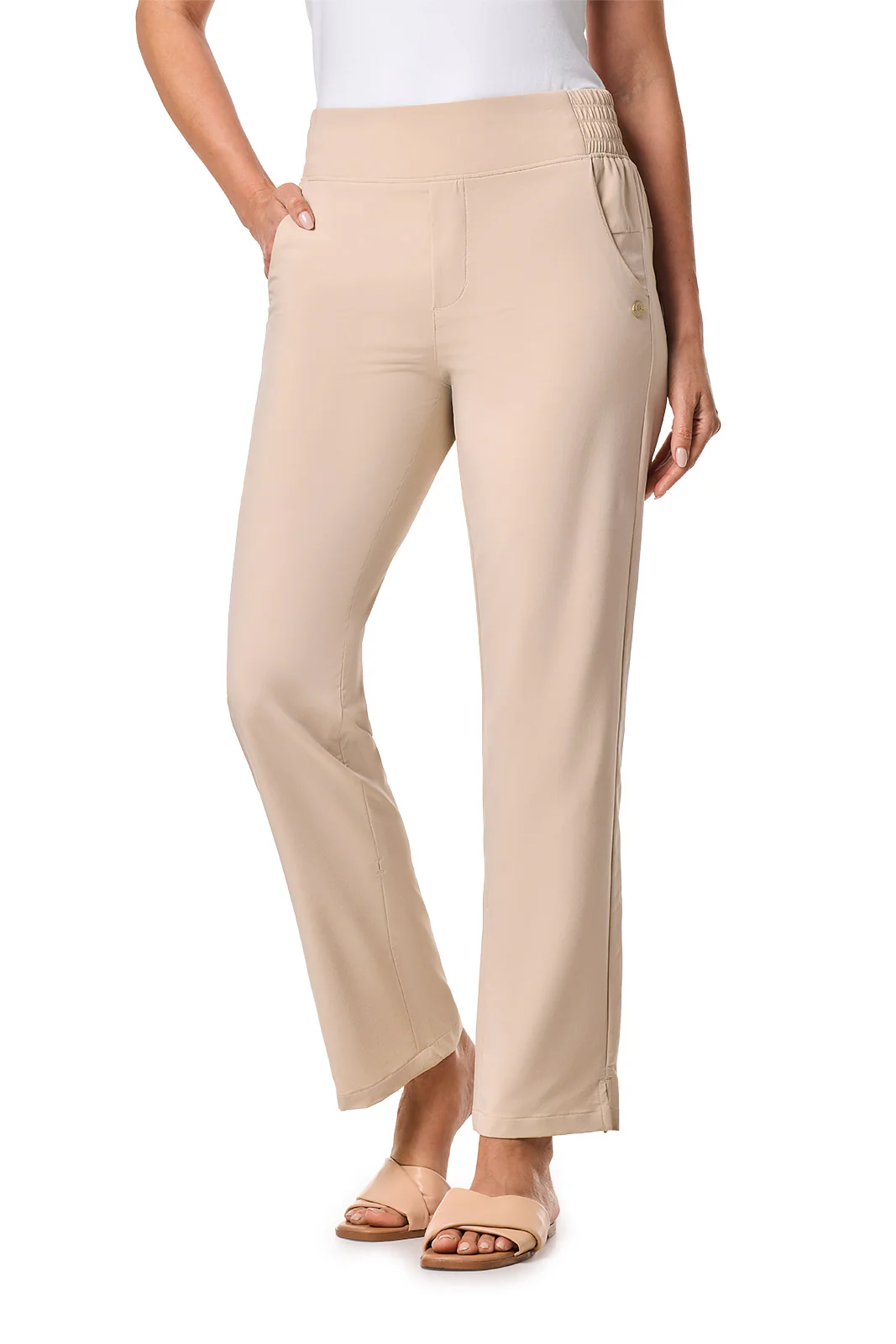 Women's Pellaro Travel Pants | Pale Khaki - Image 2