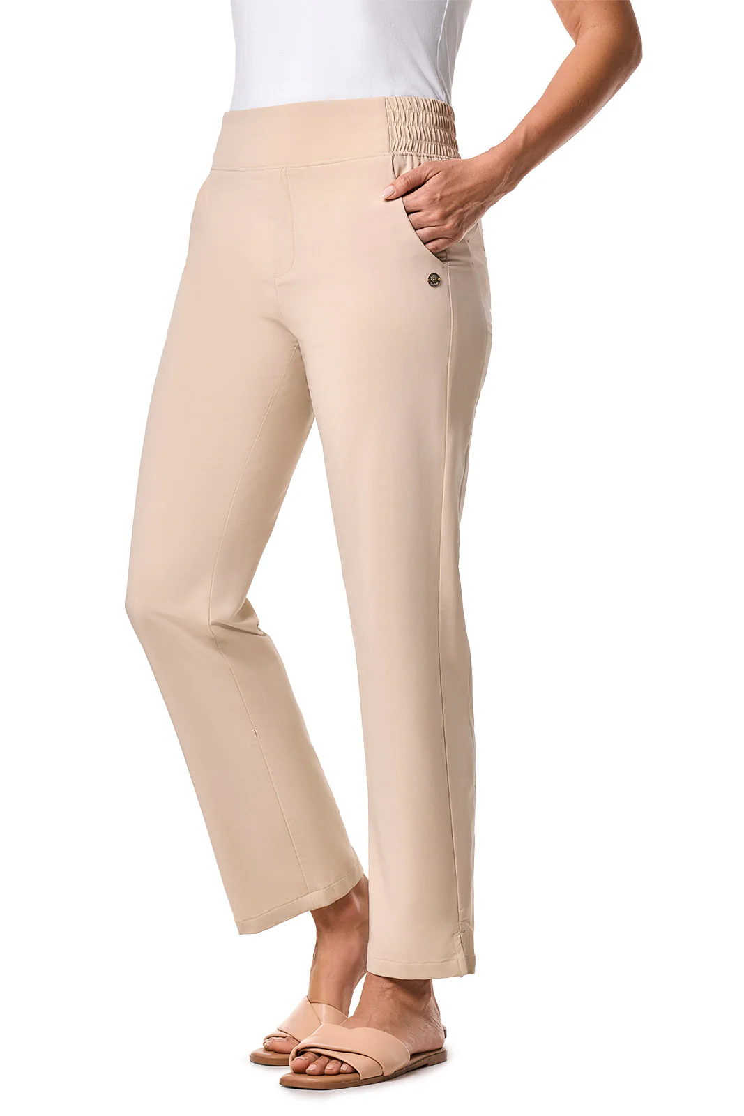Women's Pellaro Travel Pants | Pale Khaki - Image 3