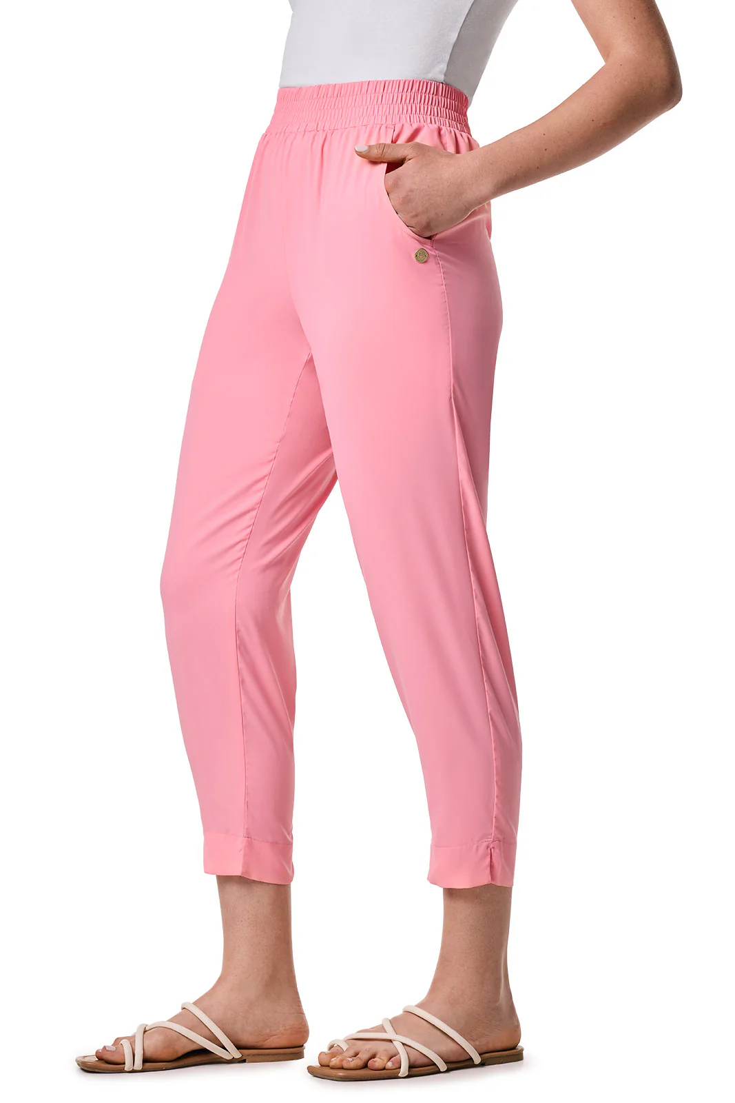 Women’s Perissa Aire Tapered Pants | Flamingo Pink - Image 3