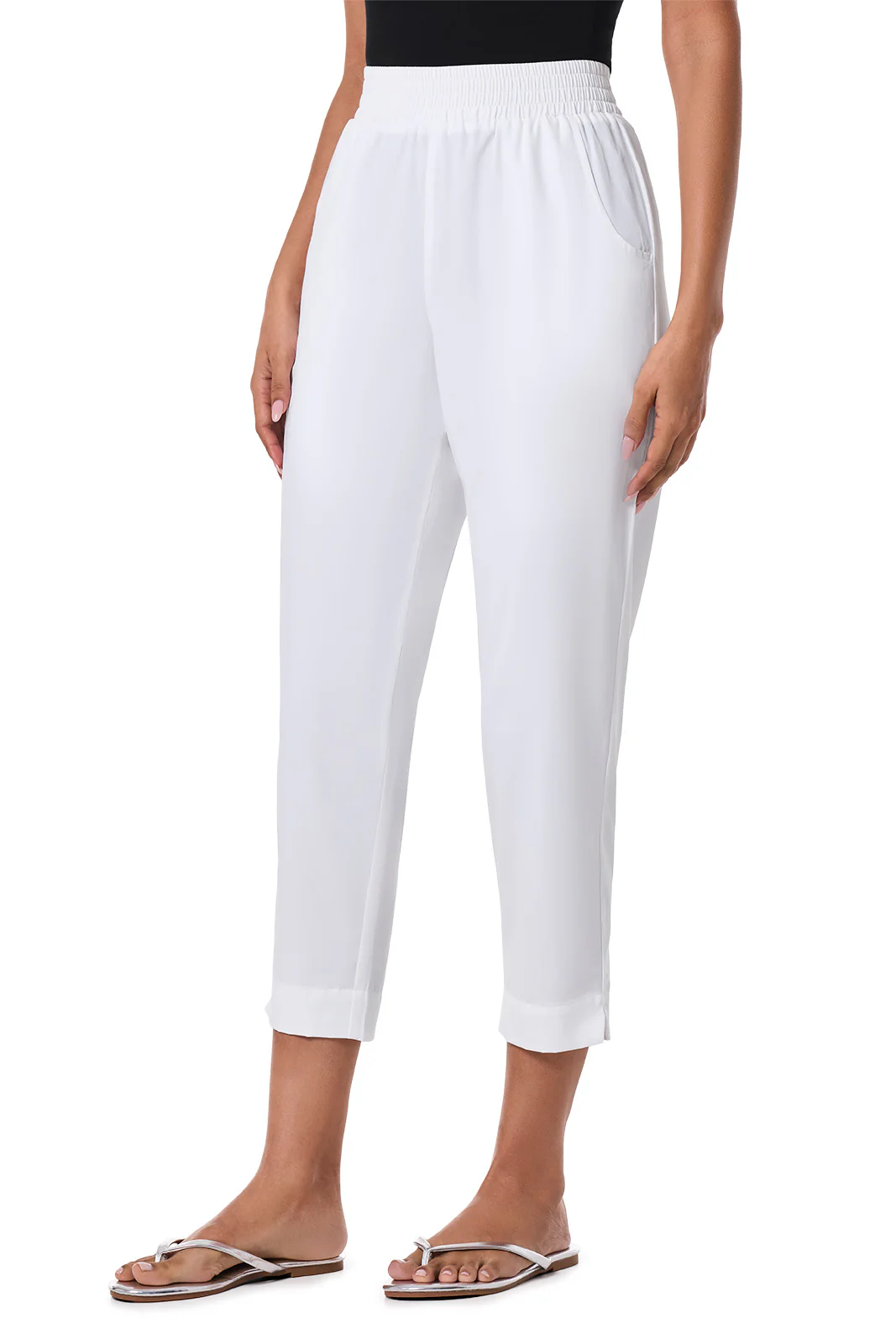 Women’s Perissa Aire Tapered Pants | White - Image 3