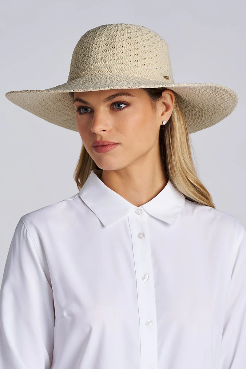 Perla Packable Wide Brim Hat | Natural - Image 2