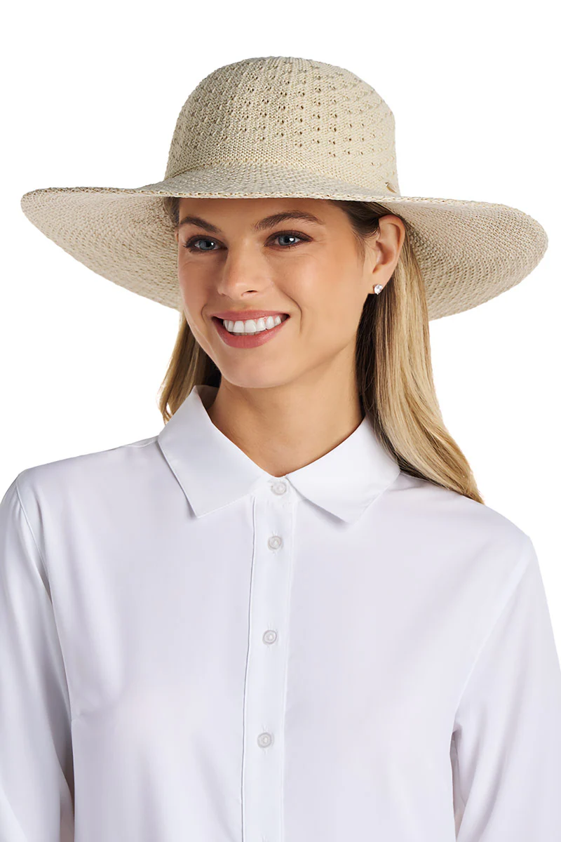 Perla Packable Wide Brim Hat | Natural - Image 3
