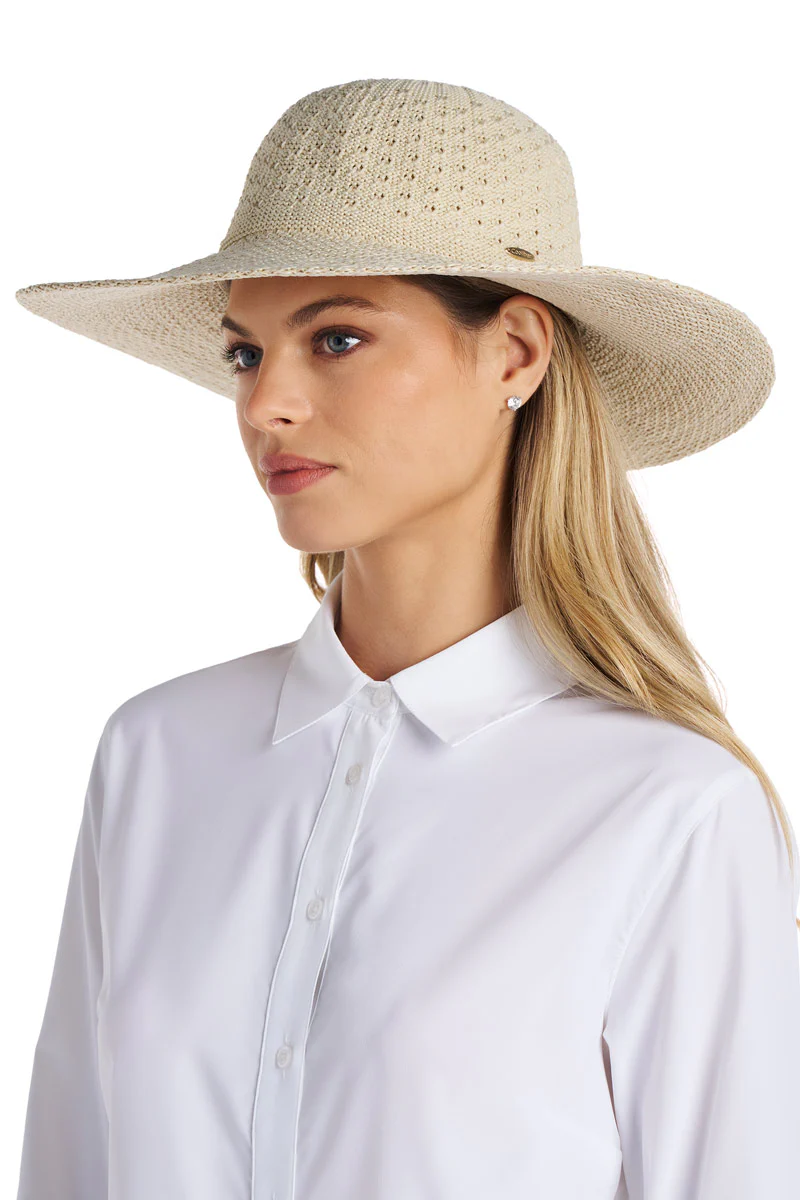 Perla Packable Wide Brim Hat | Natural - Image 4