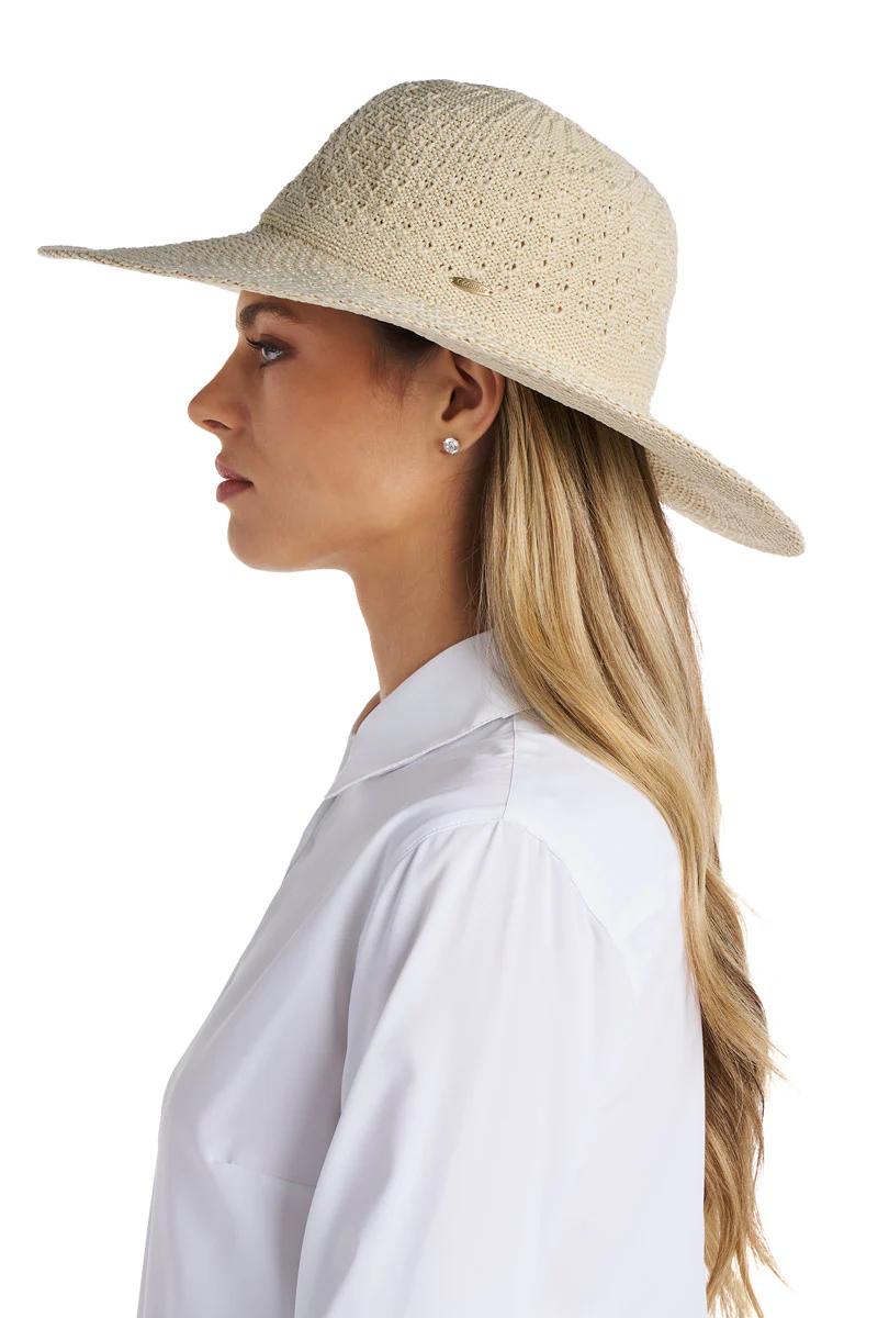 Perla Packable Wide Brim Hat | Natural - Image 5
