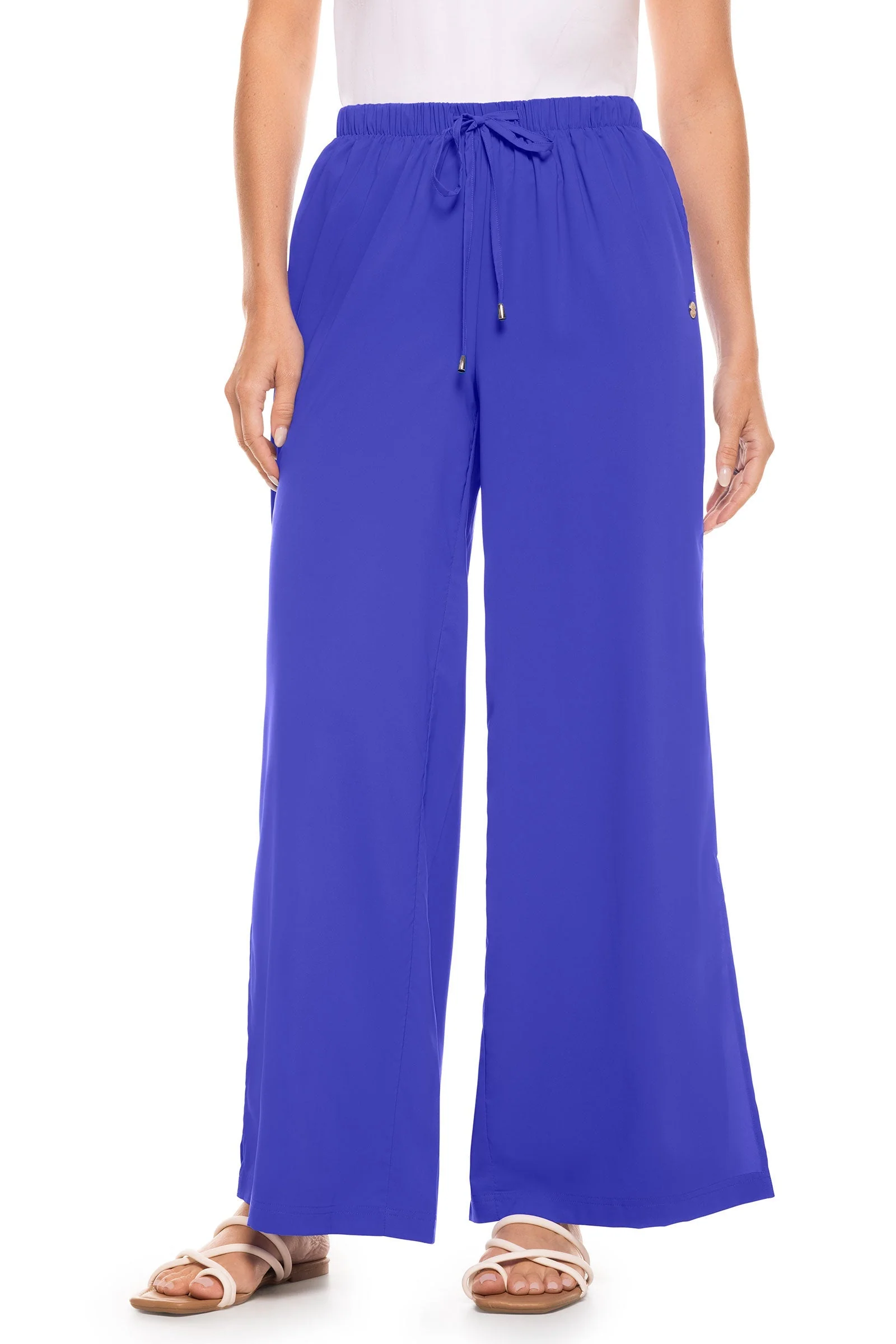 Women's Wide Leg Pants with Side Slits | Clearance Parent - Image 3