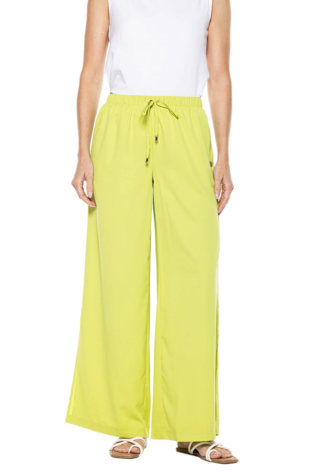 Women's Wide Leg Pants with Side Slits | Clearance Parent - Image 4