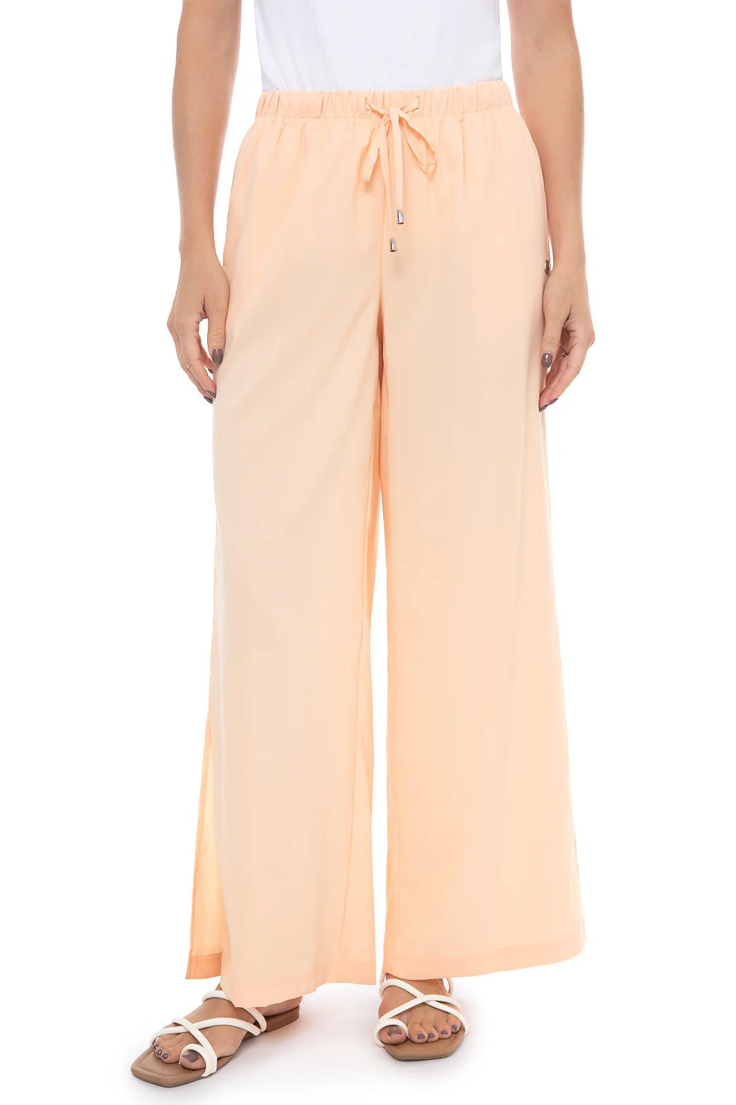 Women's Wide Leg Pants with Side Slits | Clearance Parent - Image 5
