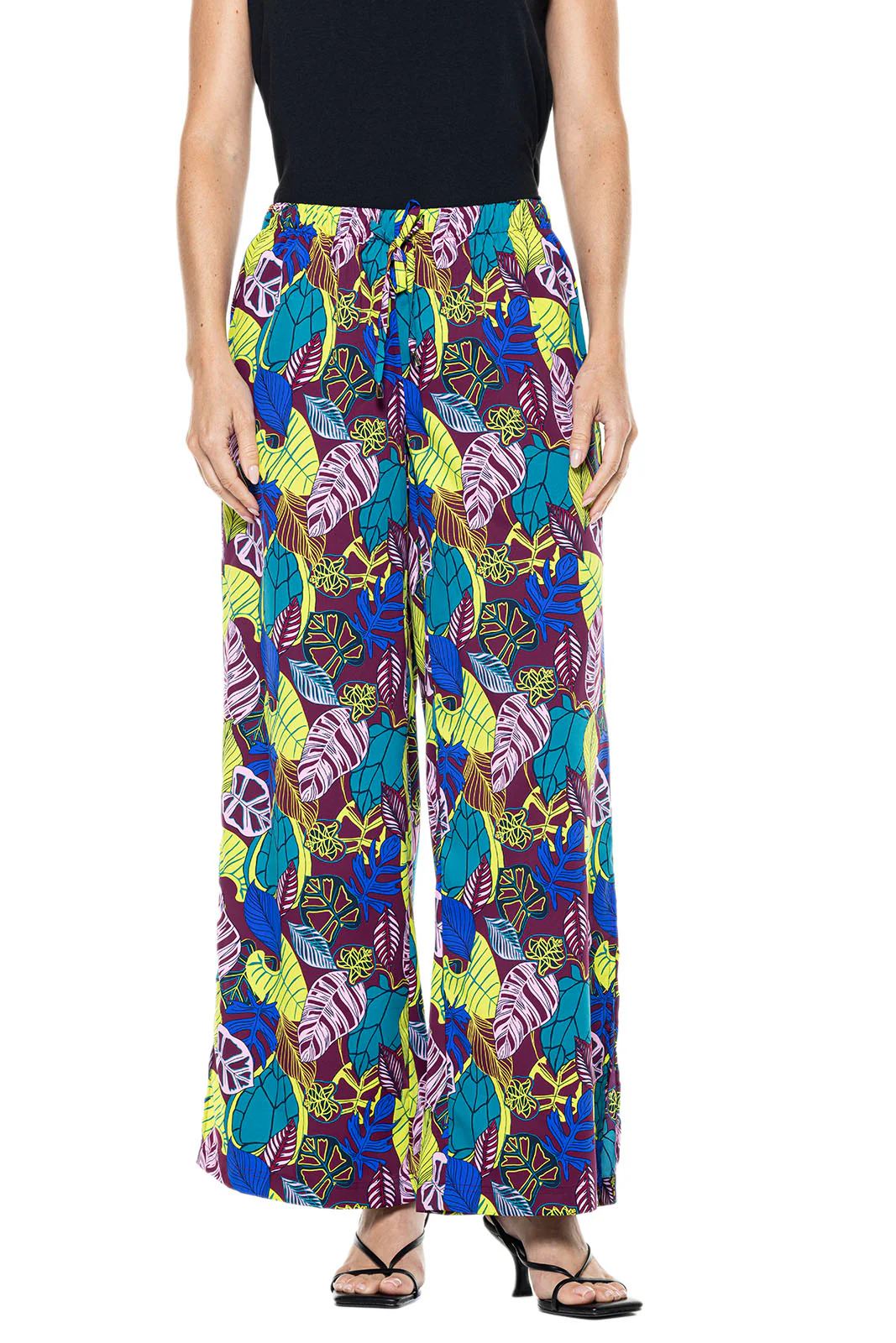 Women's Wide Leg Pants with Side Slits | Clearance Parent - Image 6