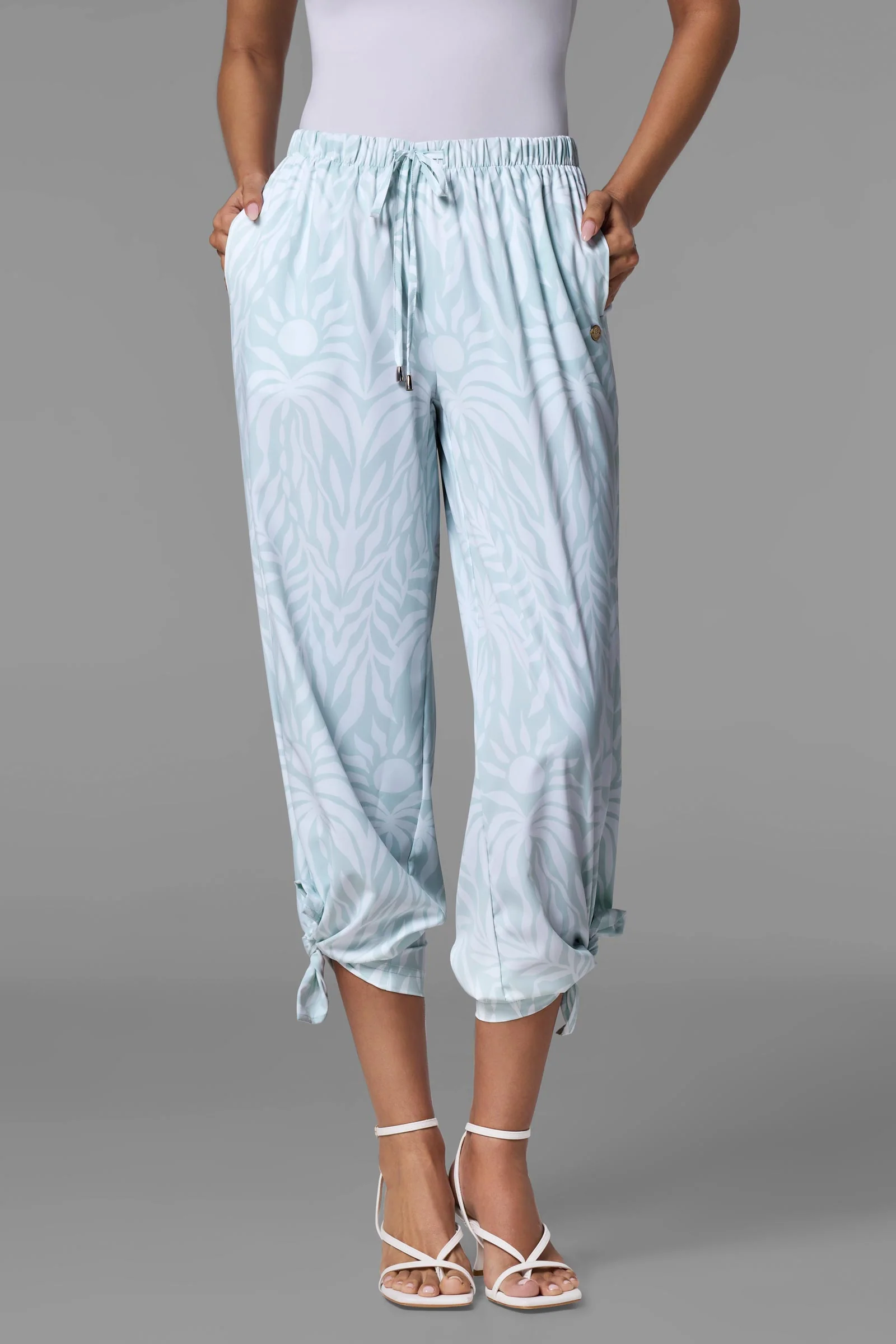 Women's Wide Leg Pants with Side Slits| Regular Parent - Image 16