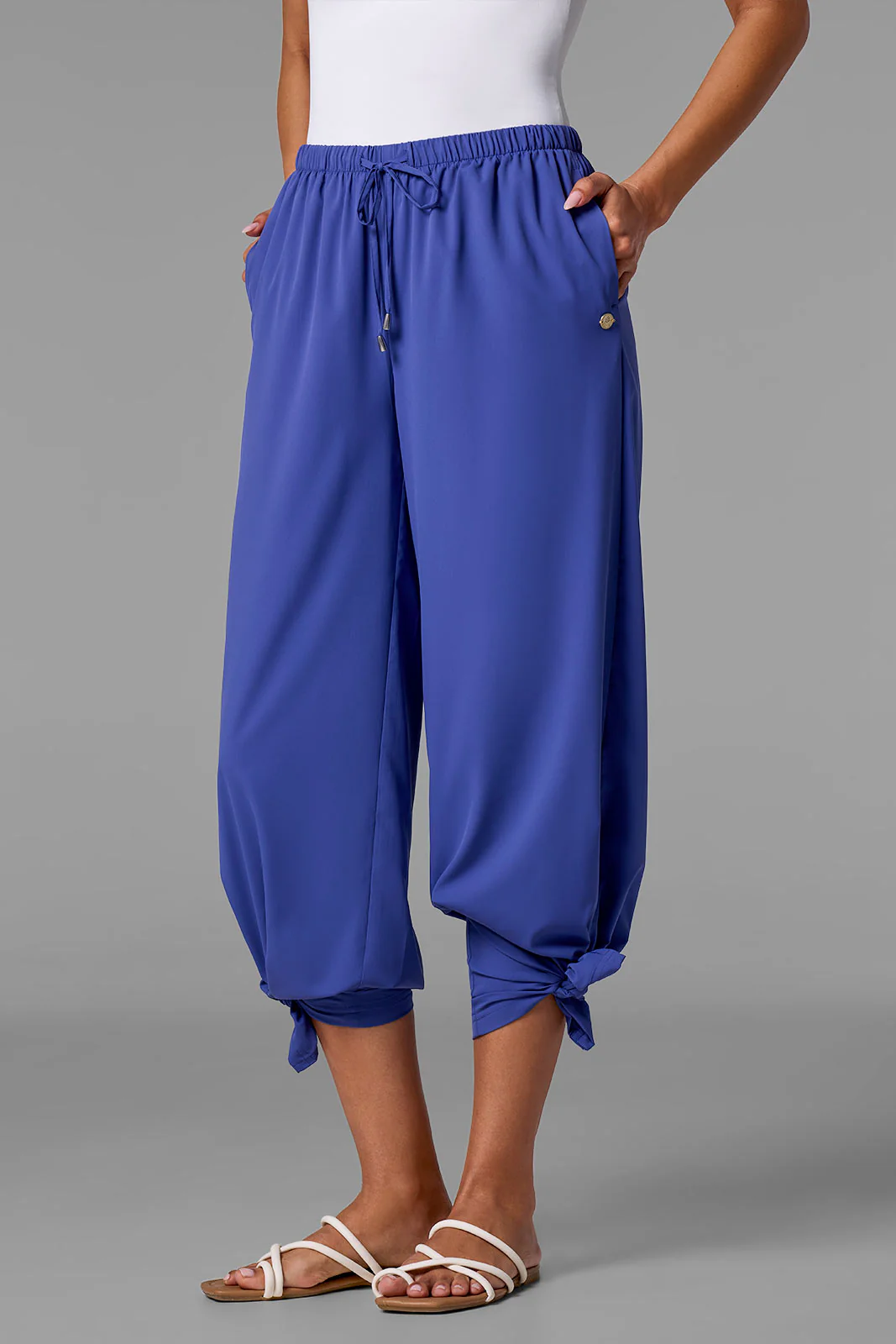 Women's Wide Leg Pants with Side Slits| Regular Parent - Image 18