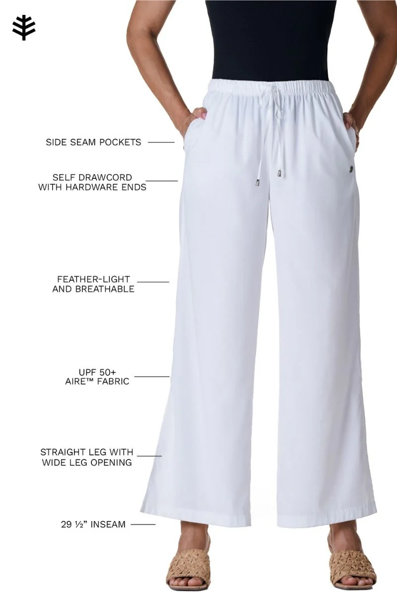 Women's Petra Wide Leg Pant | White - Image 10