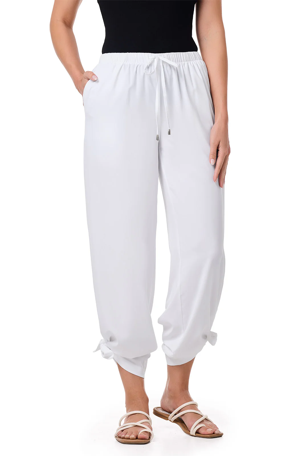 Women's Petra Wide Leg Pant | White - Image 8
