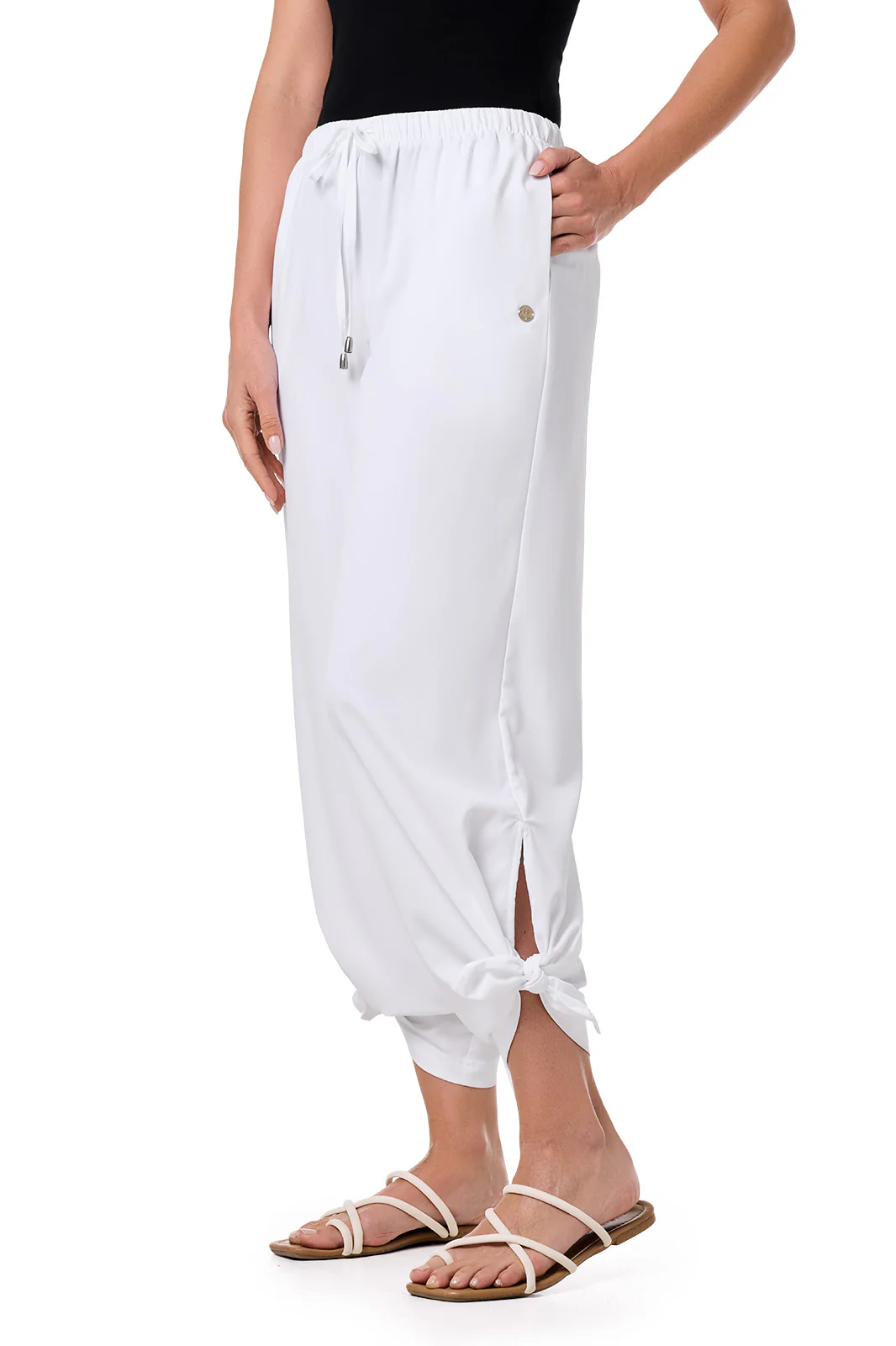 Women's Petra Wide Leg Pant | White - Image 9
