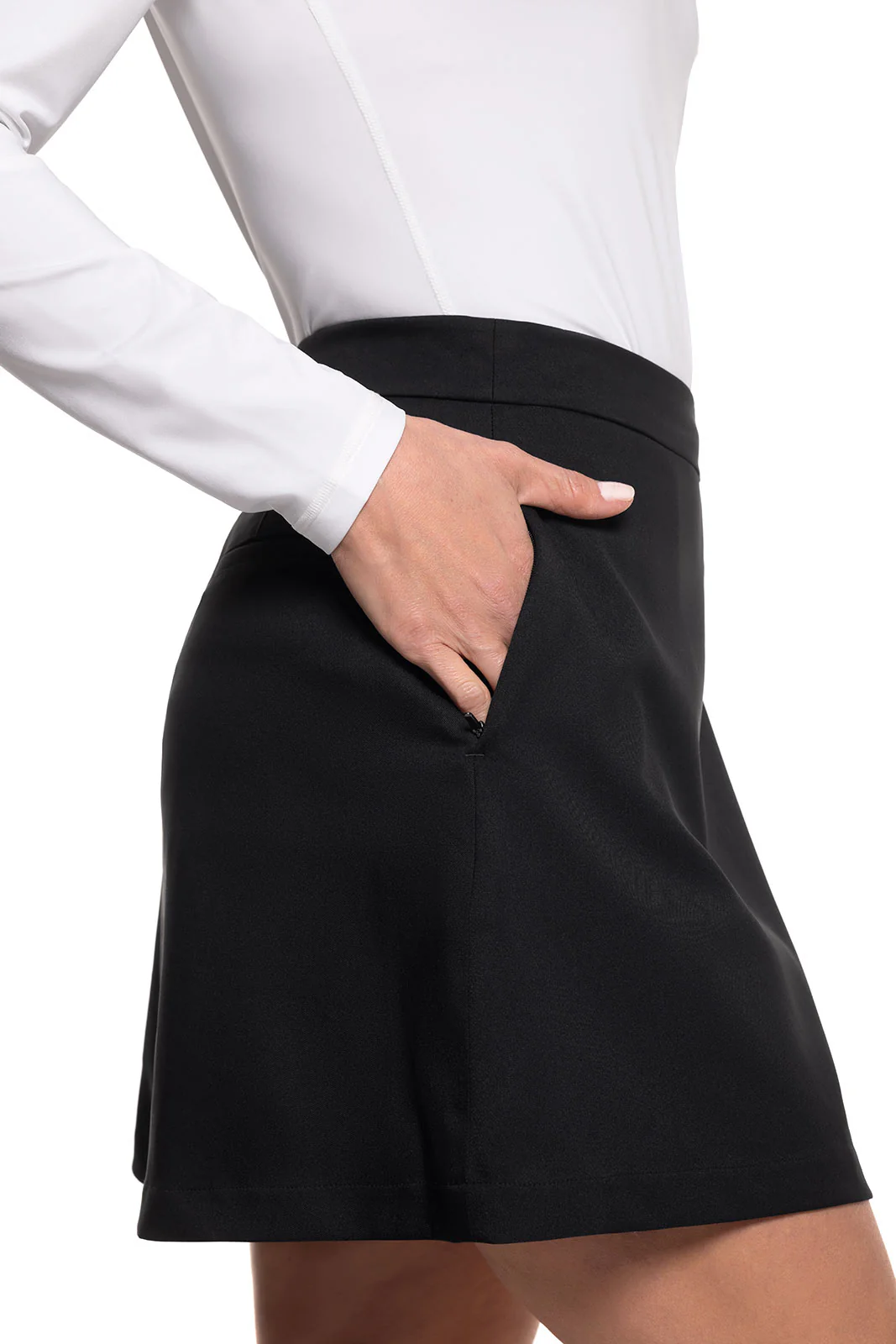 Women's Pin High Short Golf Skort | Black - Image 5