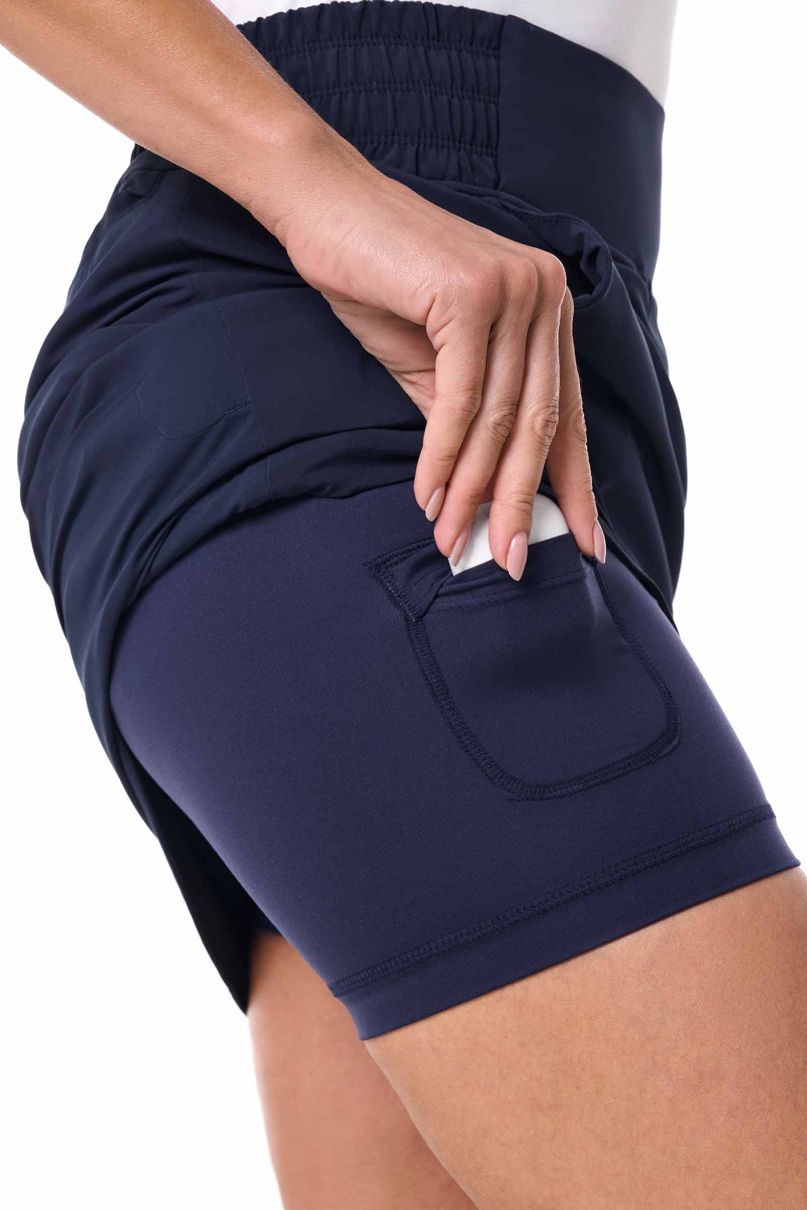 Women's Pisa Travel Skort | Navy - Image 8
