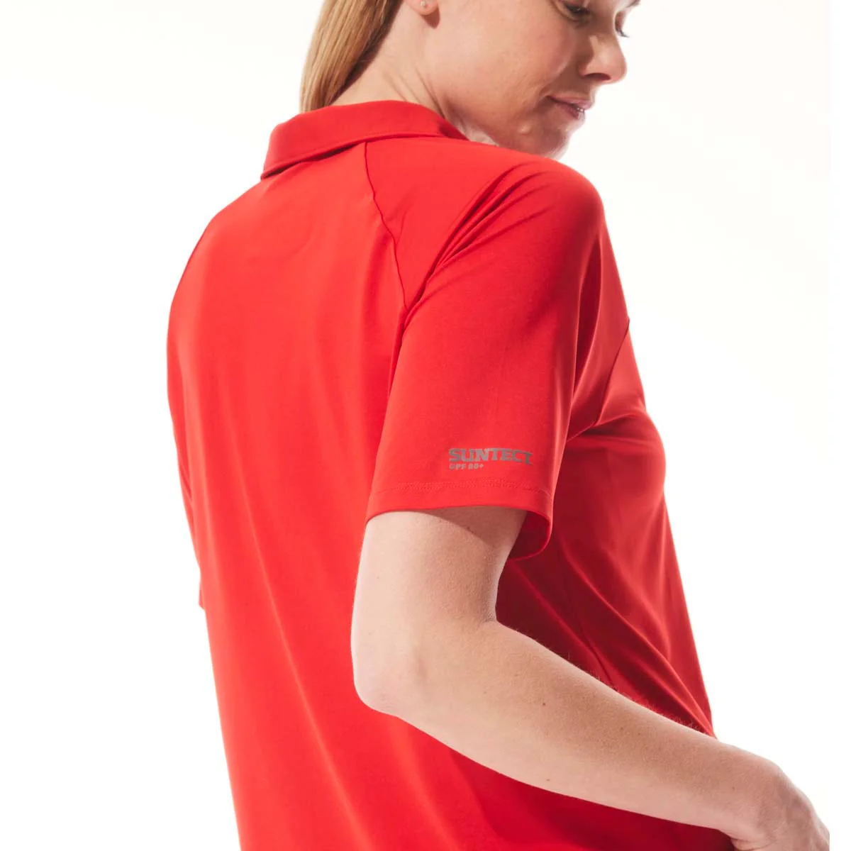 Womens Resort Short Sleeve Polo | Fire - Image 2