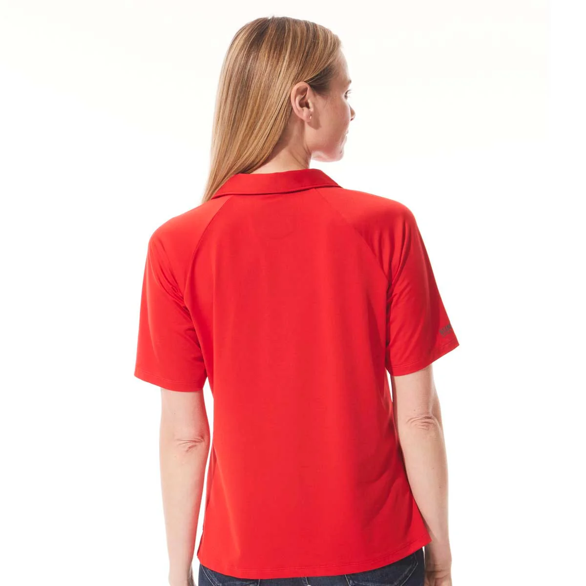 Womens Resort Short Sleeve Polo | Fire - Image 3