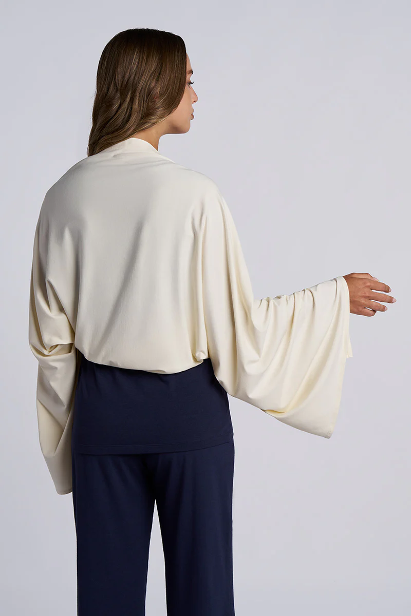 Women's Revilla Button-Up Convertible Wrap | Vanilla - Image 8