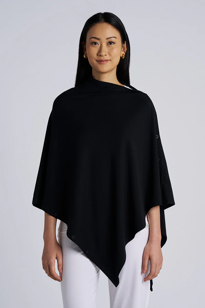 Women's Revilla Button-Up Convertible Wrap | Black - Image 2