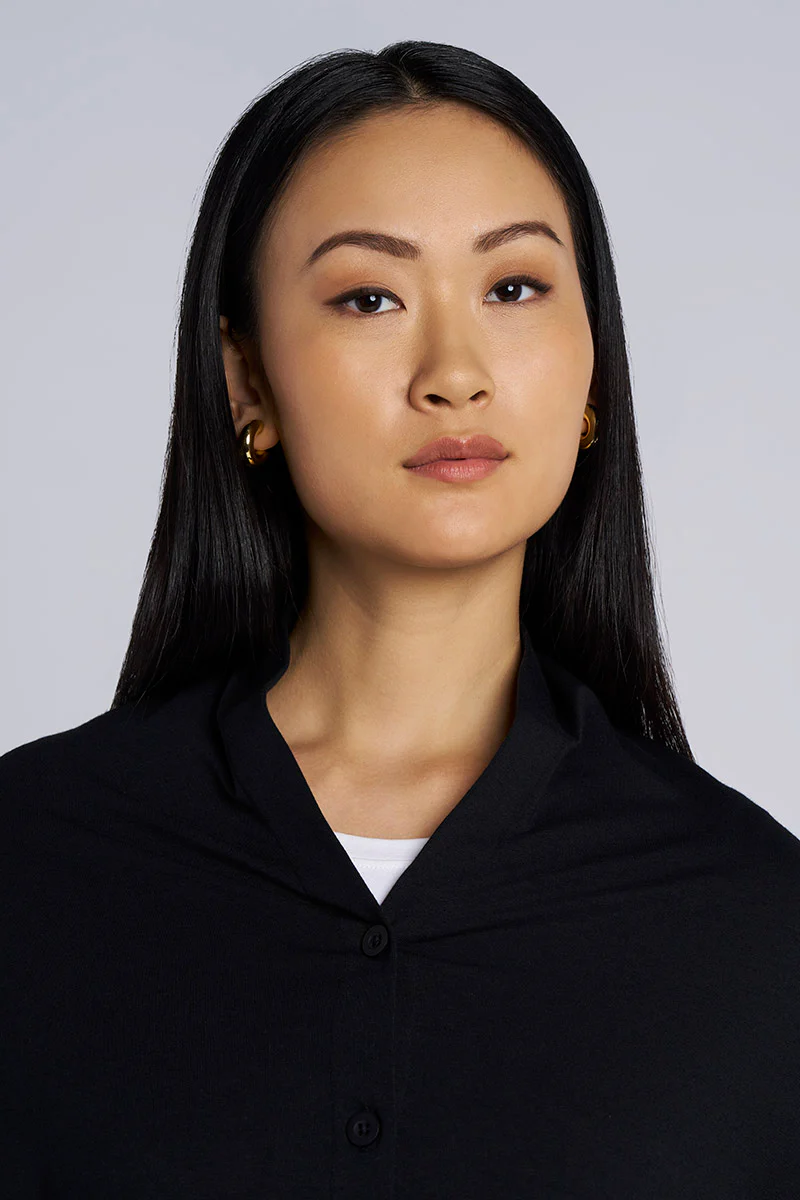 Women's Revilla Button-Up Convertible Wrap | Black - Image 3