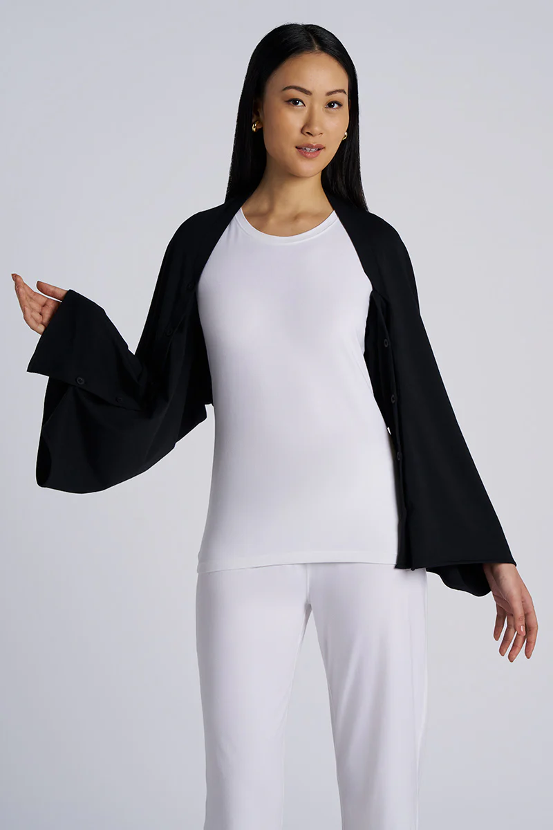 Women's Revilla Button-Up Convertible Wrap | Black - Image 5