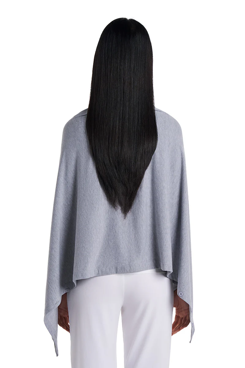Women's Revilla Button-Up Convertible Wrap | Grey Heather - Image 7