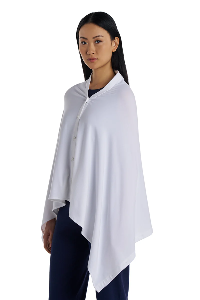 Women's Revilla Button-Up Convertible Wrap | White - Image 6