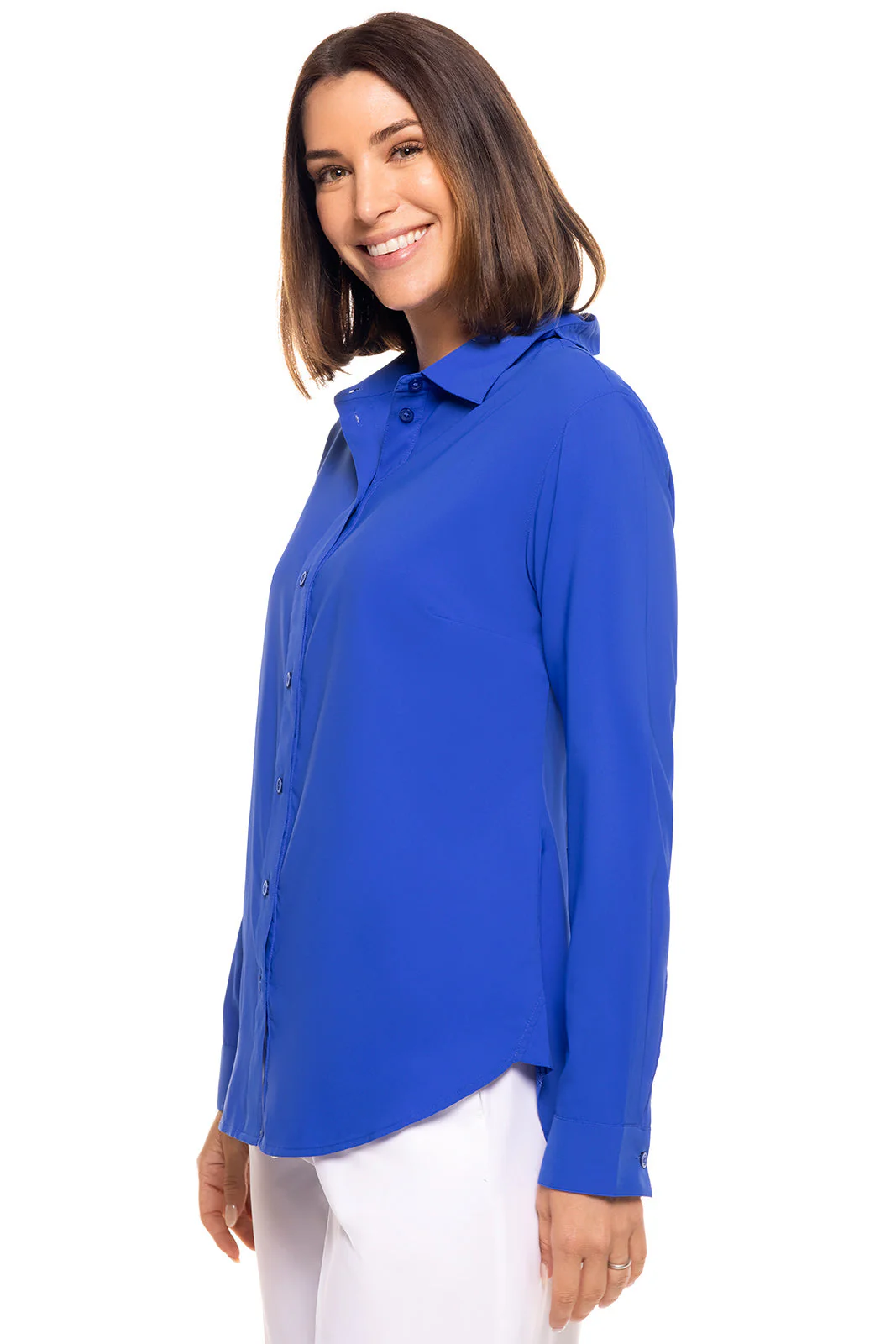Women's Rhodes Long Sleeve Shirt | Baja Blue - Image 2