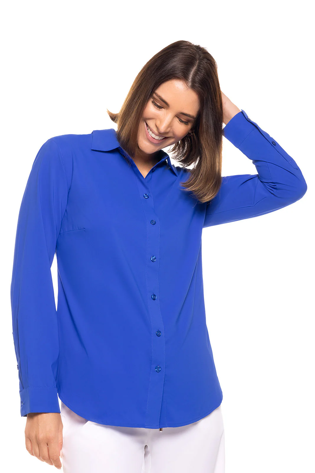Women's Rhodes Long Sleeve Shirt | Baja Blue - Image 5