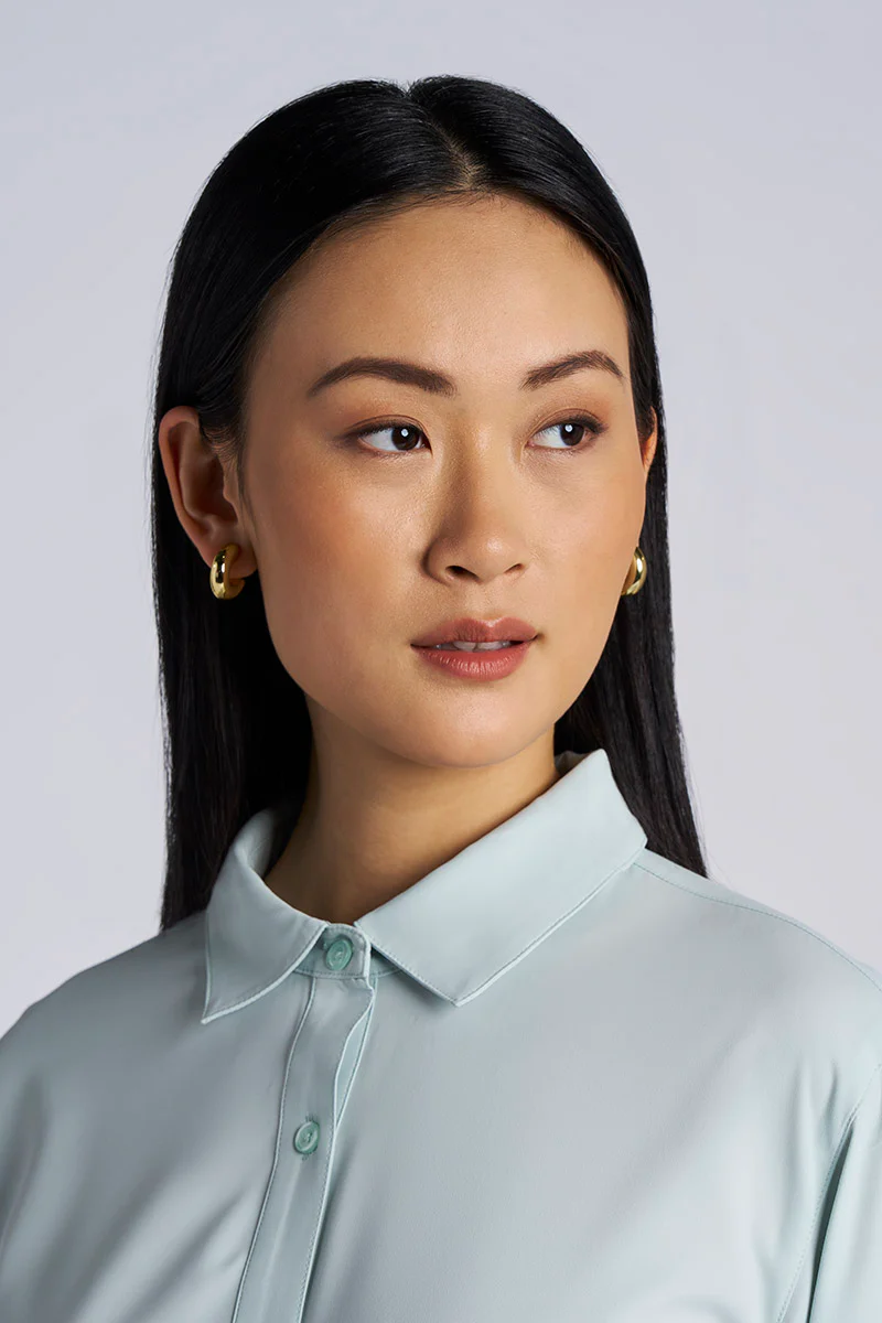 Women's Rhodes Long Sleeve Shirt | Misty Aqua - Image 2